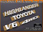 【Highlander】ハイランダーV6・4WDエンブレムリア4点　01-07ｙ