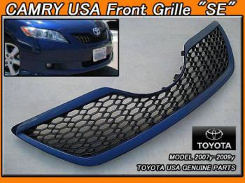 カムリACV40系前期【CAMRY US】北米フロントSEグリルUSAブルー青06-09ｙ