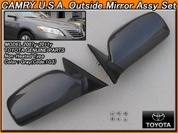 カムリACV40系【CAMRY US】北米USDMドアミラーAssy左右グレー1G3　06-11ｙ