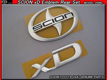 【SCION xD】iStサイオンxDエンブレムUSリア2点USDM　08-13ｙ